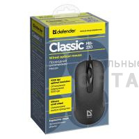 Мышь проводная оптическая DEFENDER Classic MB-230 4кнопки,1000/1200dpi,черный (1/40) Мышь проводная оптическая DEFENDER Classic MB-230 4кнопки,1000/1200dpi,черный (1/40)