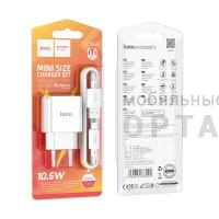 СЗУ HOCO C106A, 2100mA, кабель USB to Micro,  белый