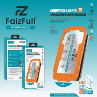 Стекло защитное FaizFull. FH300, с автоустановкой, в комплекте 2шт, для iPhone 14 Pro/15/16