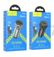 АЗУ HOCO Z49A, 18Вт, QC3.0, кабель USB to Micro 1.0м,  черный