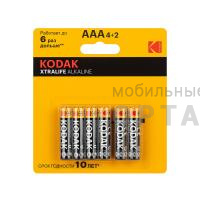 Элемент питания KODAK XTRALIFE LR03 4+2BL (72/288)