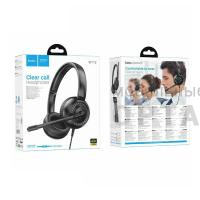 Наушники накладные HOCO W112, Pure, Jack 3.5мм, 1.8 м,  черный
