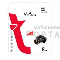 Карта памяти MicroSD  8GB  Netac  P500  Eco  Class 10 без адаптера