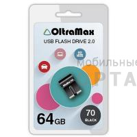 Флешка USB 64 Гб OltraMax   70  чёрный Флешка USB 64 Гб OltraMax   70  чёрный