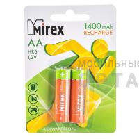 Аккумулятор Ni-MH Mirex HR6 / AA 1400mAh 1,2V 2 шт (2/20/100), ecopack