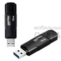 Флешка USB 16 Гб  Smartbuy  Clue  чёрный Флешка USB 16 Гб  Smartbuy  Clue  чёрный