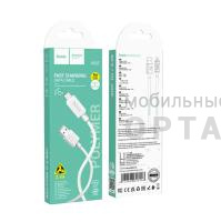 Кабель USB to Micro HOCO X107 Favor, 1.0м, 2.4A,  белый