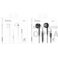 Наушники проводные внутриканальные HOCO M101, Crystal joy, Jack 3.5мм, 1.2 м,  белый