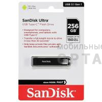 Флешка USB3.1 256 Гб SanDisk  Ultra USB Type-C, чёрный