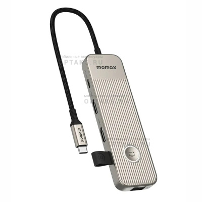 Переходник-хаб MOMAX ONELINK 9 in 1 mutil-funtion USB-C hub (DH18) Titanium