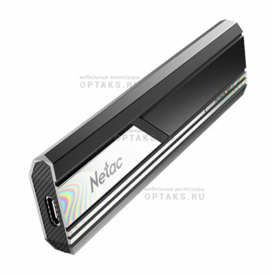 Внешний SSD  Netac   500 GB  ZX10 USB-C чёрный/серебро, USB 3.2