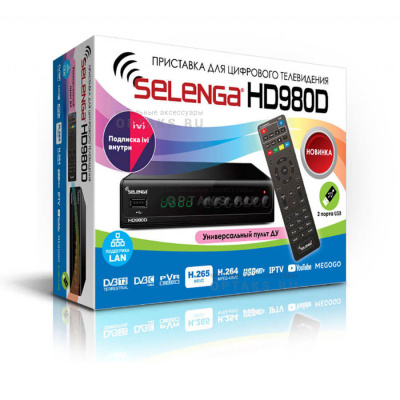 Цифровая приставка DVB-T2 SELENGA HD980D (1/20)