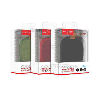 Аудио-колонка беспроводная HOCO BS31, Bright sound, Bluetooth,  черный
