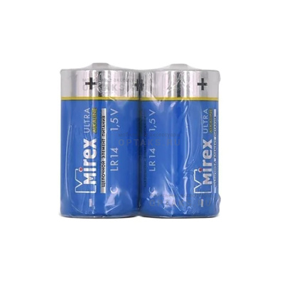 Элемент питания Mirex LR14 / C 1,5V  2 шт (2/12/96), shrink