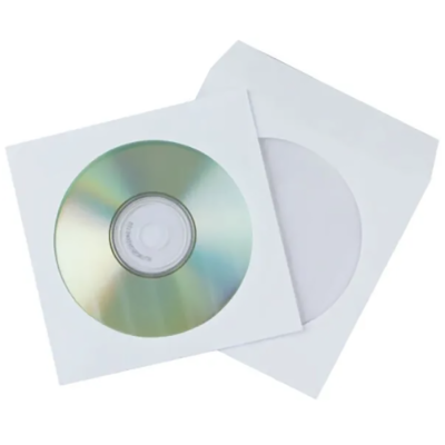 Конверт для CD дисков D2 Tech CDC-2-25, с окном, клей дискрин, упаковка 25 шт. (25/25)