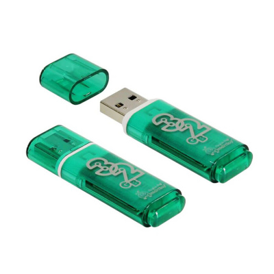 Флешка USB 32 Гб  Smartbuy  Glossy  зеленый