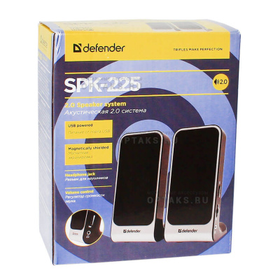 Активная система DEFENDER SPK-225, USB, 2.0. Регулятор громкости.