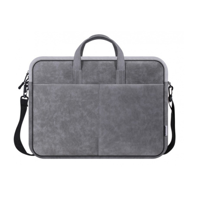 Сумка для ноутбука DEFENDER Solid  15.6" PU кожа, карман, серый (1/30)