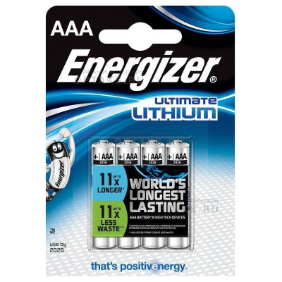 Элемент питания ENERGIZER  LR03 Lithium (4 бл)   (48)