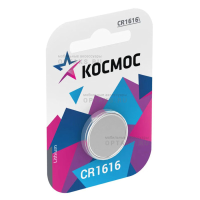 Элемент питания КОСМОС CR1616  BL1   (12/72)