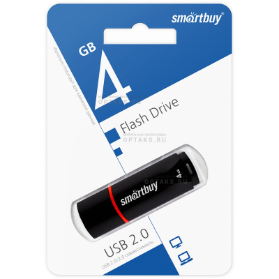 USB  4GB  Smartbuy  Crown  чёрный