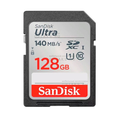 Карта памяти 128 Гб SDXC SanDisk Class 10 Ultra UHS-I (140 Mb/s)