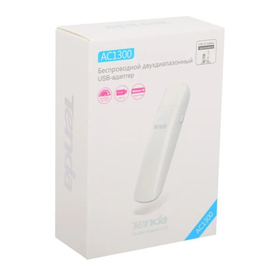 Двухдиапазонный Wi-Fi USB-адаптер Tenda U12, 802.1ac, до 1300Мбит/с (600+733), USB3.0