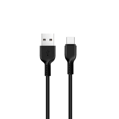 Кабель USB to Type-c HOCO X20, 2.0м, круглый, 3.0A, силикон, цвет: чёрный (1/30/300)