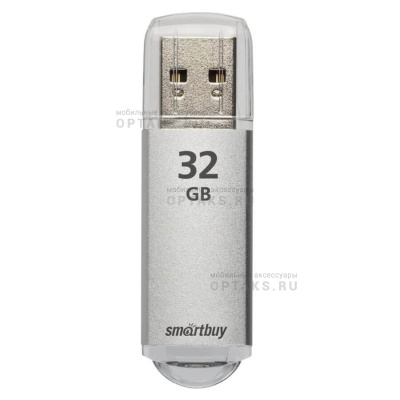 Флешка USB 32 Гб   Smartbuy  V-Cut  серебро