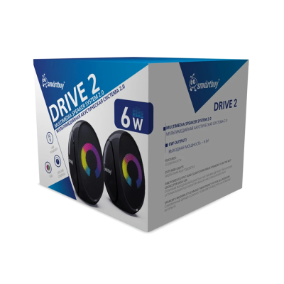 Акустическая система 2.0 SMARTBUY DRIVE 2, мощность 6 Вт, LED, черная (SBA-5650) (1/40)