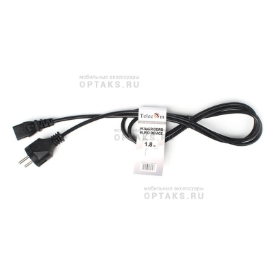 Кабель компьютер-розетка, 220V (Европейский стандарт), 1.8 м. (1/100)