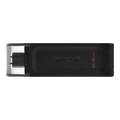 Флешка USB3.0 64 Гб Kingston  DataTraveler 70  (USB 3.0/3.2 + Type C)  чёрный