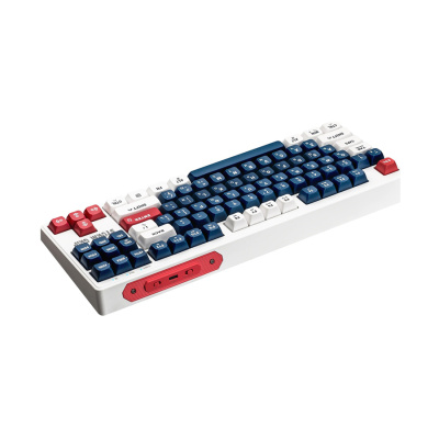 Клавиатура беспроводная игровая DEFENDER Storm Grip GK-188 RU, 87+FN,радуж,2.4G+BT, белый/синий (1/20)