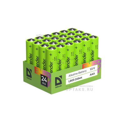 Элемент питания DEFENDER LR03 ААА EcoLine S4  (24/960)
