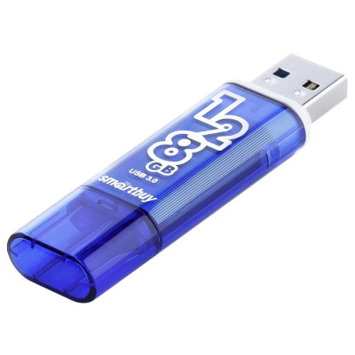 Флешка USB3.0 128 Гб  Smartbuy  Glossy  темно синий