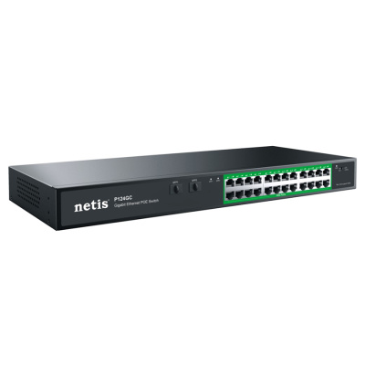 Коммутатор Netis P124GC 24x1Гбит/с 2SFP 24PoE+ 360W неуправляемый