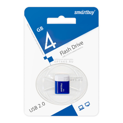 USB  4GB  Smartbuy  Lara  синий