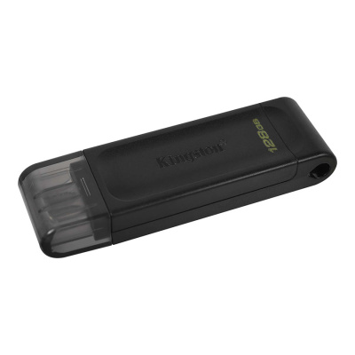 Флешка USB3.0 128 Гб Kingston  DataTraveler 70  (USB 3.0/3.2 + Type C)  чёрный