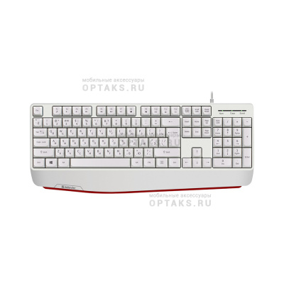 Проводная клавиатура Defender Atom HB-546 RU,белый,104+FN,1.8м, белый (1/20)