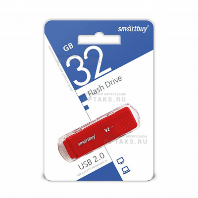 Флешка USB 32 Гб Smartbuy  Dock  красный