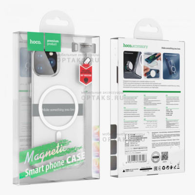 Чехол Hoco Premium Magnetic series airbag, iPhone 16 Pro, transparent