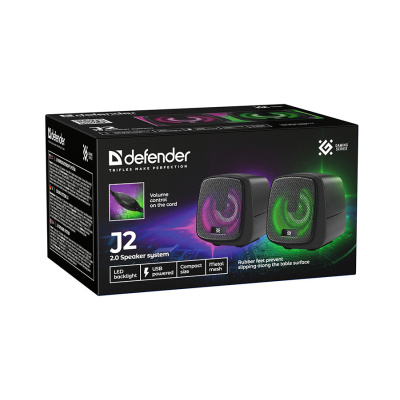 Акустическая 2.0 система DEFENDER J2 6Вт, подсветка, питание от USB (1/30)