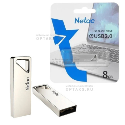 Флешка USB 8GB  Netac U275 серебро