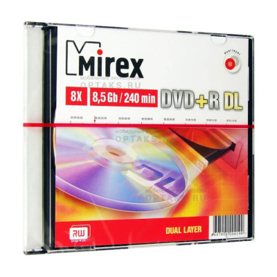 Диск MIREX DVD+R Dual Layer 8.5 GB 8x SL (10)