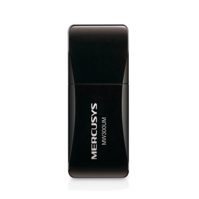 Адаптер Mercusys MW300UM Беспроводной сетевой мини USB-адаптер, скорость до 300 Мбит/с