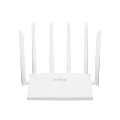 Mesh-роутер NETIS NC63 гигаб. двухдиапазонный и 6-ю антен, 5 дБи,Wi-Fi 5, AC1200, 5 ГГц и до 300 Мбит/с на частоте 2,4 ГГц, IPv6, IPTV (1/10)