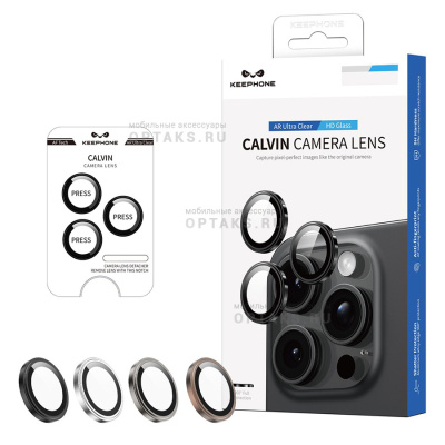 Защита на камеру, KEEPHONE CALVIN CAMERA LENS iPhone 16 SILVER