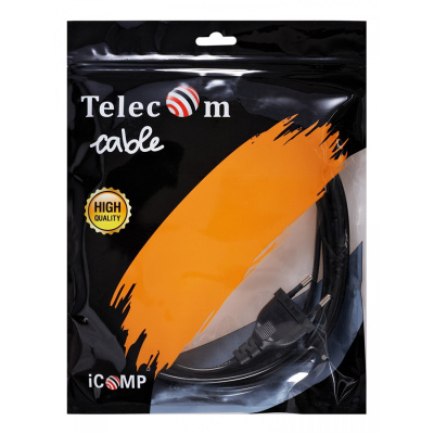 Кабель для аудио-видео техники IEC-320-C7, 2-pin 3m ,черный, медь,Telecom <TE023-CU0.5-3M> (1/100)