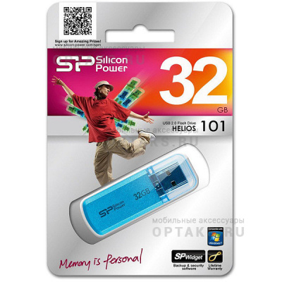 Флешка USB 32 Гб Silicon Power  Helios 101  голубой