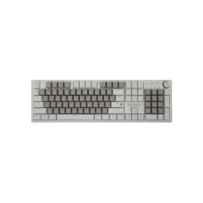 Клавиатура проводная игровая механическая DEFENDER Dasher GK-472 RU,104кн,YH красн,1.5м, серый/белый (1/10)